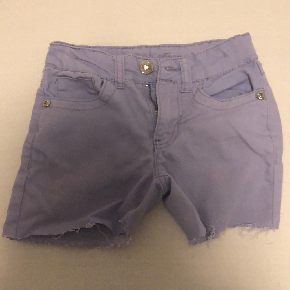 Girls purple jean shorts
